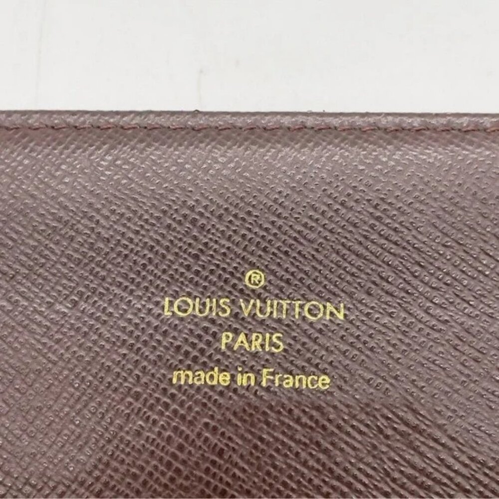 Louis Vuitton Monogram Mini Lin Portefeuille Sarah Wallet Brown w/ Box & Dusty - Picture 7 of 11